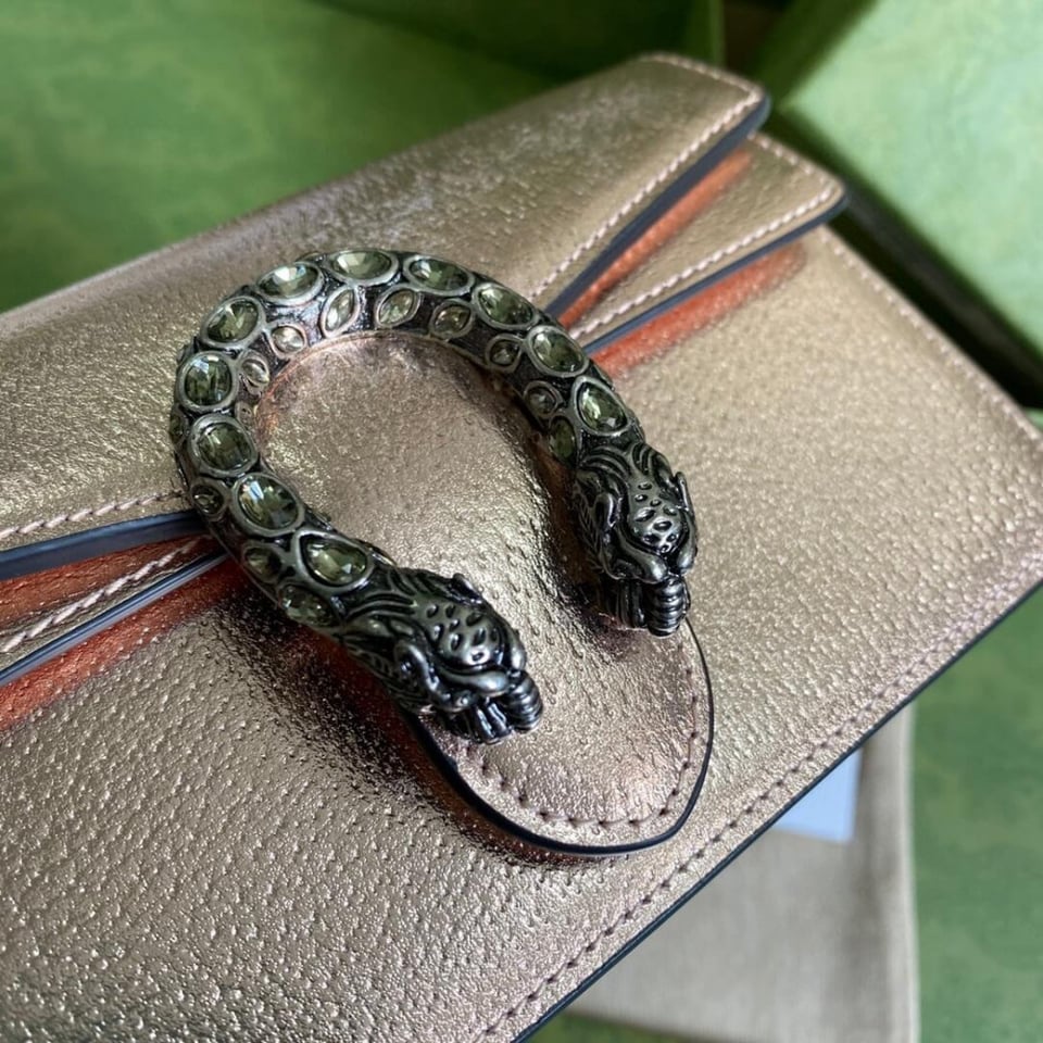 Gucci Dionysus Super Mini Bag in Rose Gold view 5