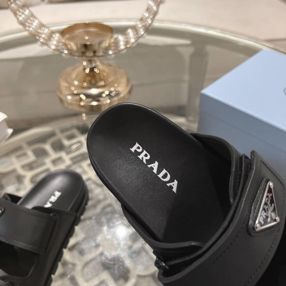 Prada Leather Strap Sandals Black 2X3129 3Lem F0002 view 4