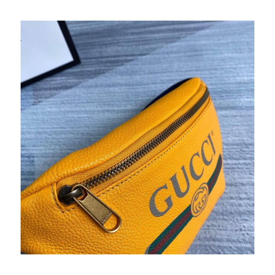 Gucci Print Small Belt Bag Waist Body Yellow view 8