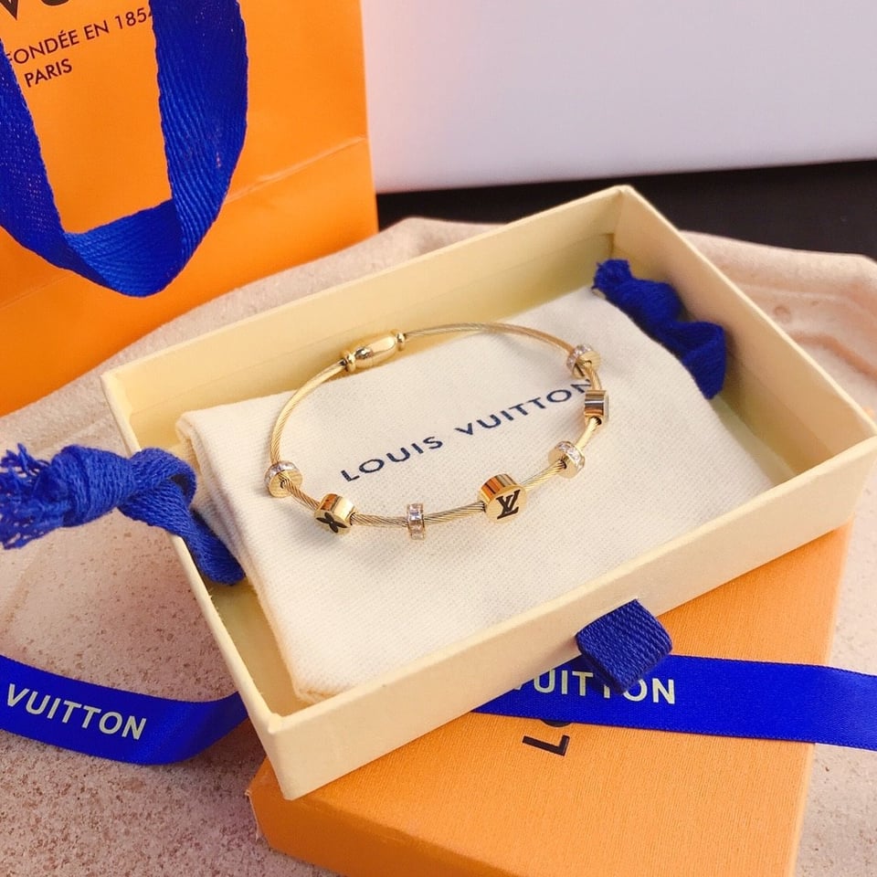 Louis Vuitton Lv Monogram Bracelet Gold view 5