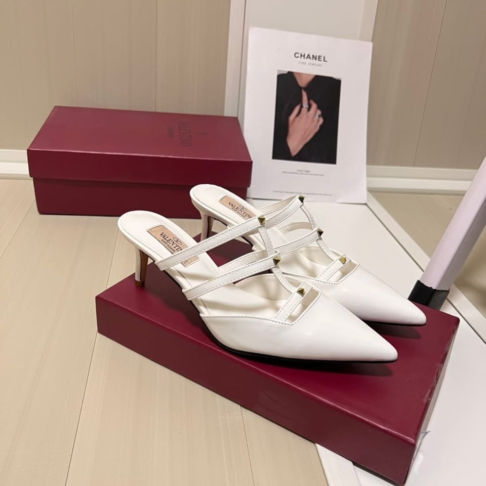 Valentino Garavani Rockstud Wispy Mule In Calfskin White 4W0S0Jb1Act 098 view 5