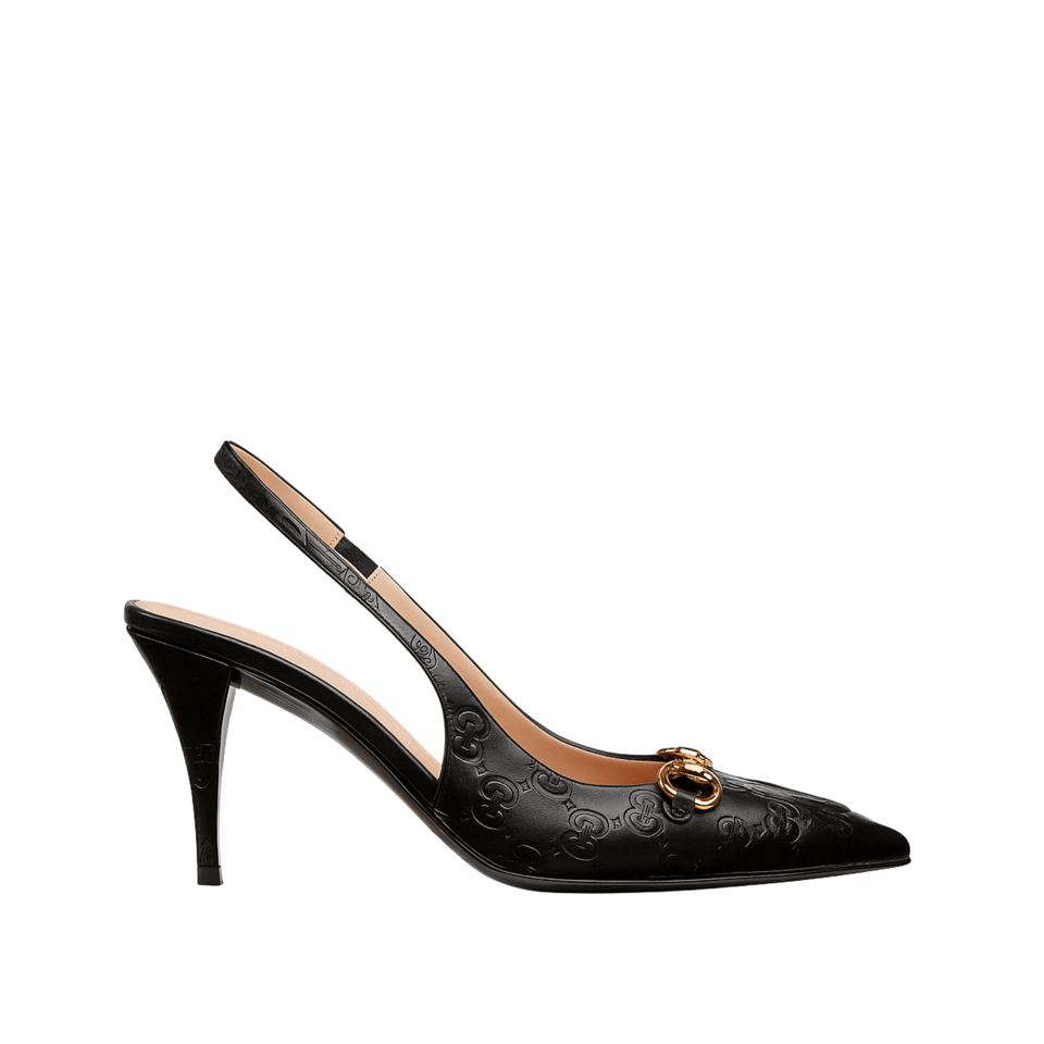 Gucci Women’S Horsebit Pump Gg Leather Black 792065 Aaegj 1000 view 2