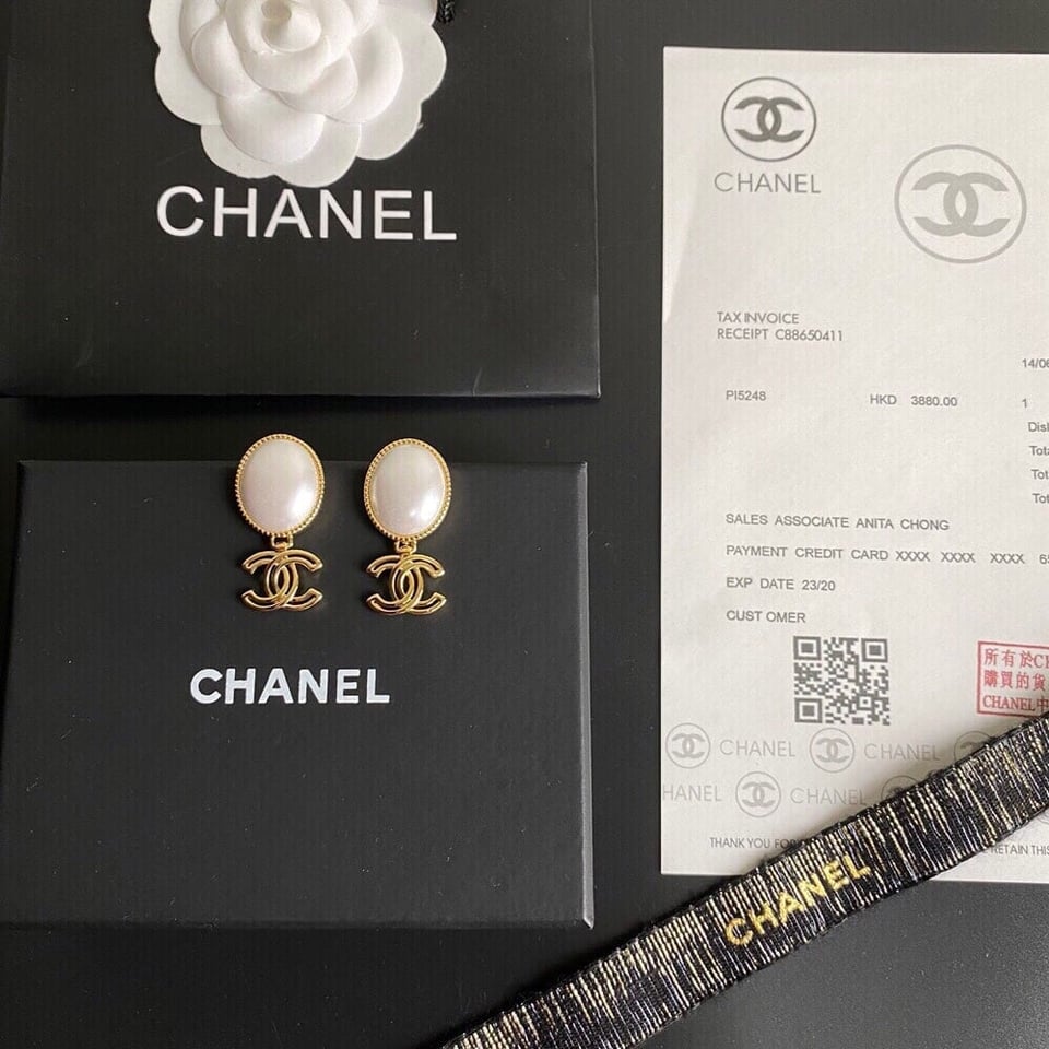 Chanel Cc Earrings view 4