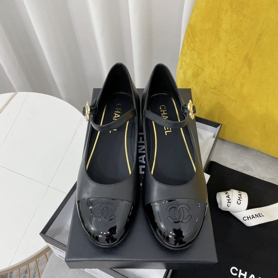Chanel Mary Janes Black view 4