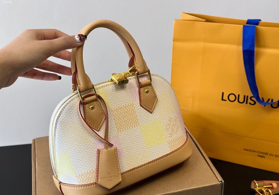 Louis Vuitton Alma Bb Damier Canvas Peach 23Cm N40516 view 5