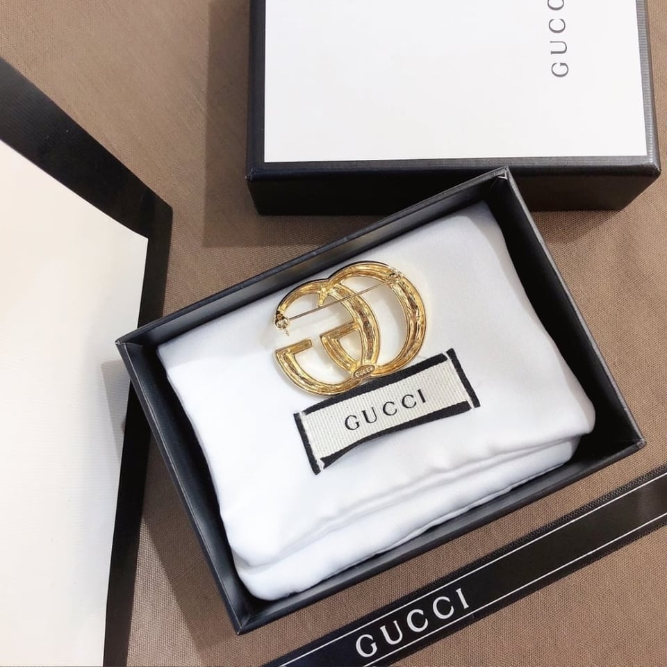 Gucci Gg Brooch Gold view 3