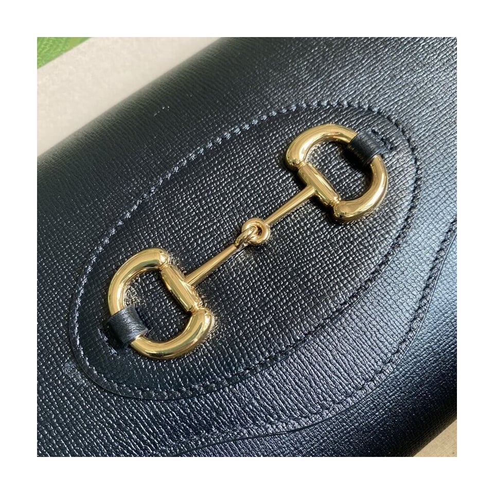 Gucci Horsebit 1955 Small Bag In Black Leather view 10