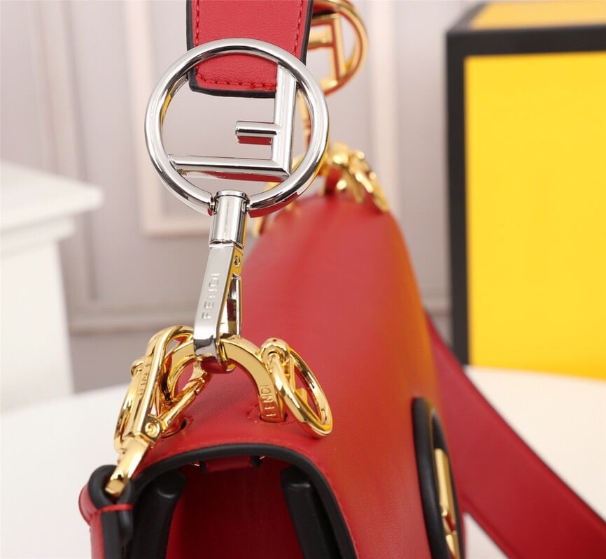 Fendi Kan I F Logo Red Bag 25Cm view 9