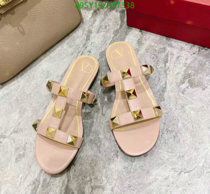 Valentino Flat Roman Stud Calfskin Slide Sandal 3W2S0Bu9Zwmgf9 view 4