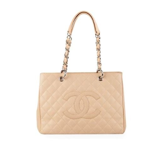 Chanel Grand Shopping Tote Bag Beige Caviar 33Cm/13in view 2