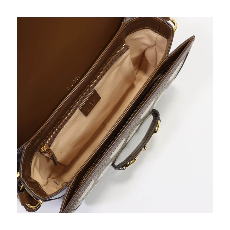 Gucci Horsebit 1955 Shoulder Bag With Geometric Print view 9