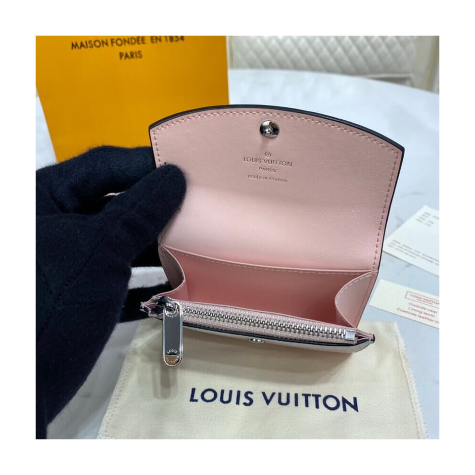 Louis Vuitton Coin Purse in Pink Gradient Mahina Perforated Leather view 8
