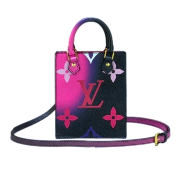 Louis Vuitton Petit Sac Plat Monogram Black And Pink 17Cm view 2