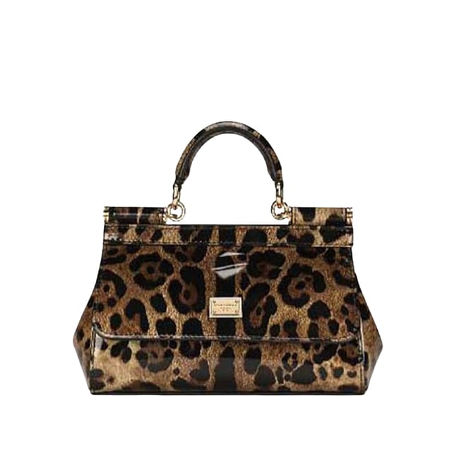 Dolce &amp; Gabbana Leopard-Print Sicily Top Handle Bag 20cm
