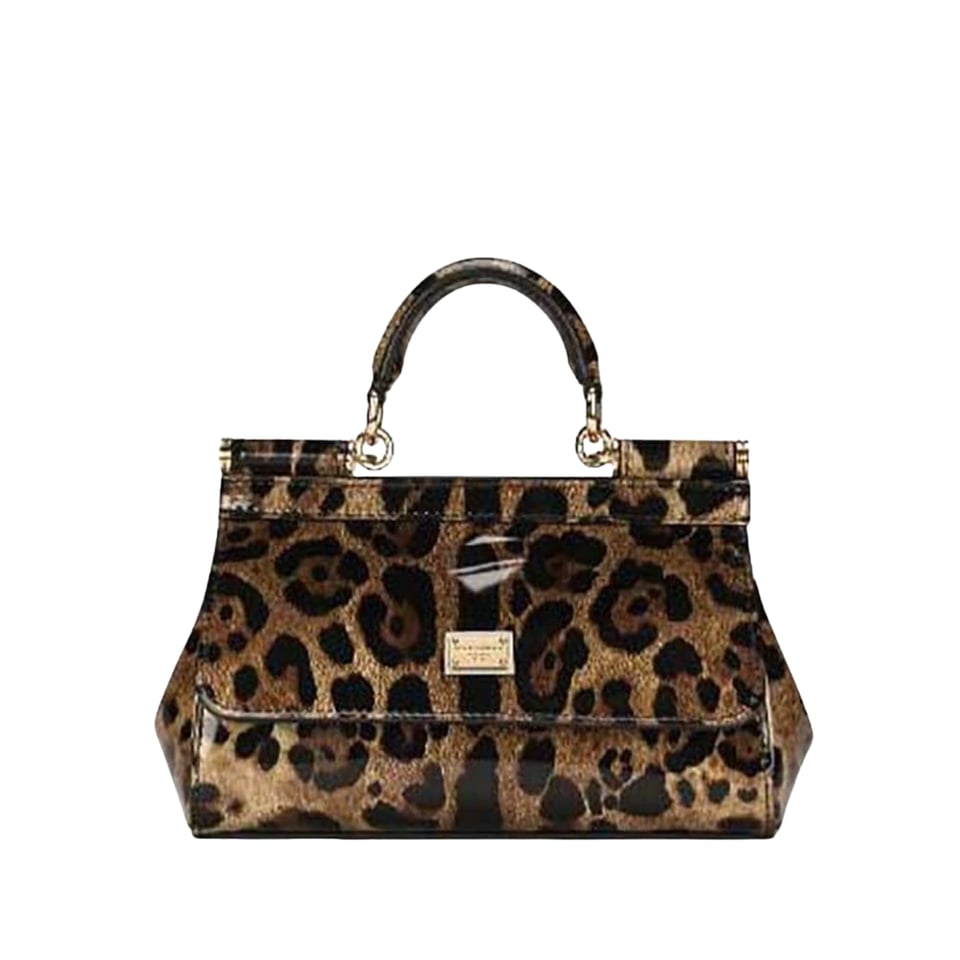 Dolce &amp; Gabbana Leopard-Print Sicily Top Handle Bag 20cm