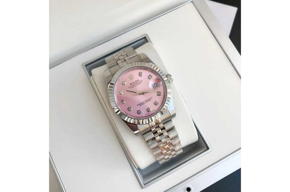Rolex Datejust 36/28mm SS/SS Jub Pink/Dial view 5