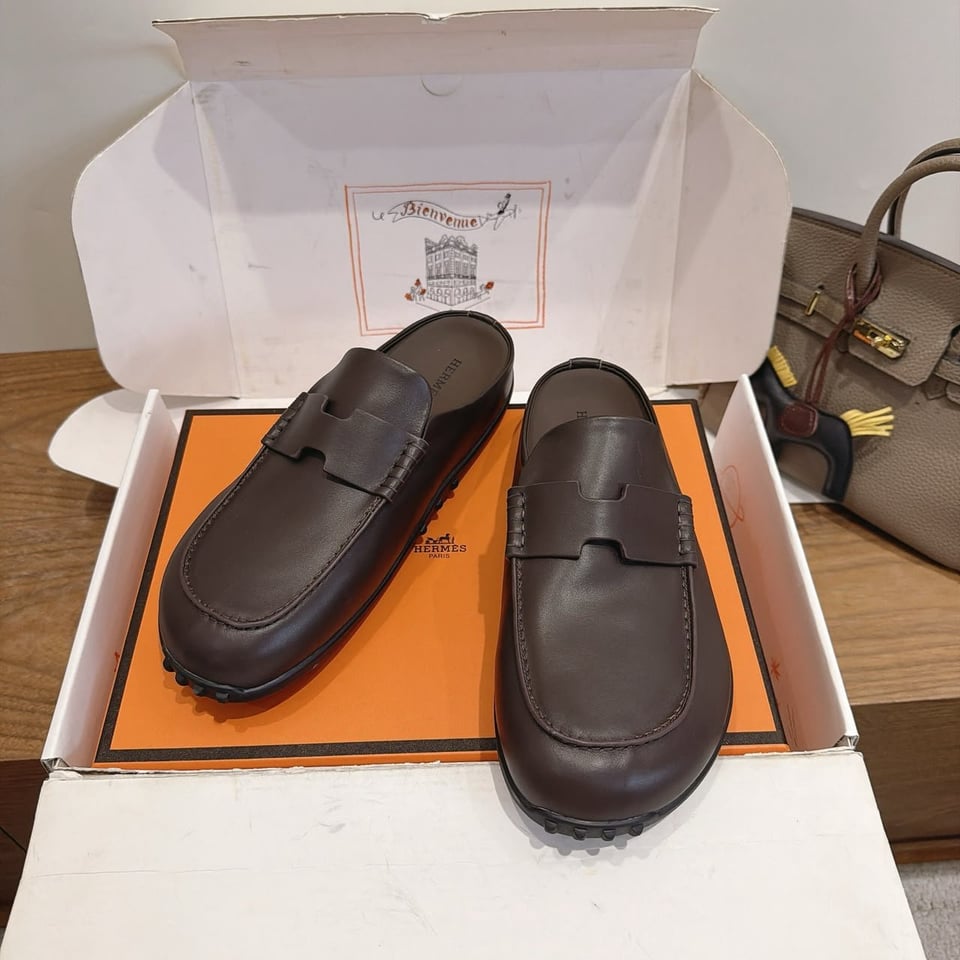 Hermes Mix Mule Marron Ébène Color Calfskin H261952ZHME420 view 4