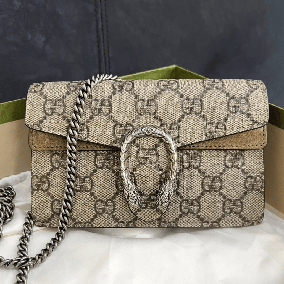Gucci Dionysus Bag GG Coated Canvas Super Mini 16.5cm/6.5in view 6