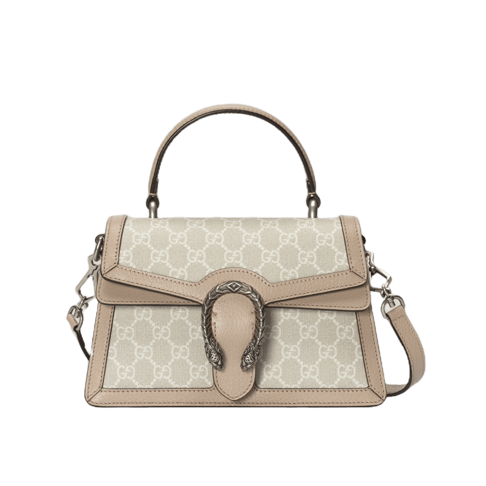 Gucci Small Dionysus Top Handle Bag Oatmeal Leather Trim view 2