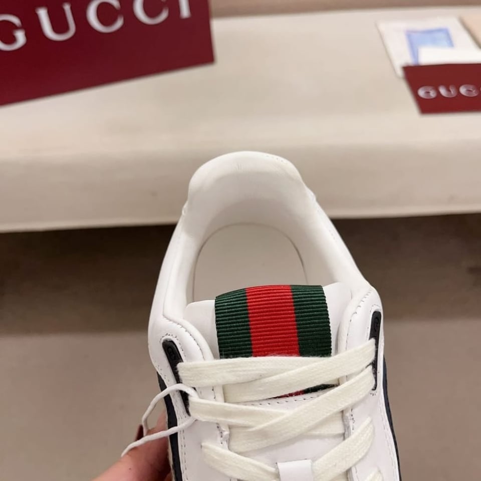 Gucci Women’S Re Web Sneaker Original Gg Canvas Beige And Blue ?787476 Aadhw 9552 view 5