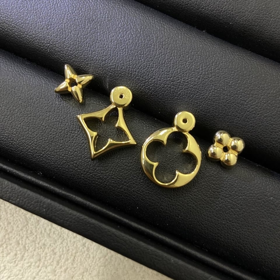 Louis Vuitton Lv Flowergram Earrings Gold M00770 view 3