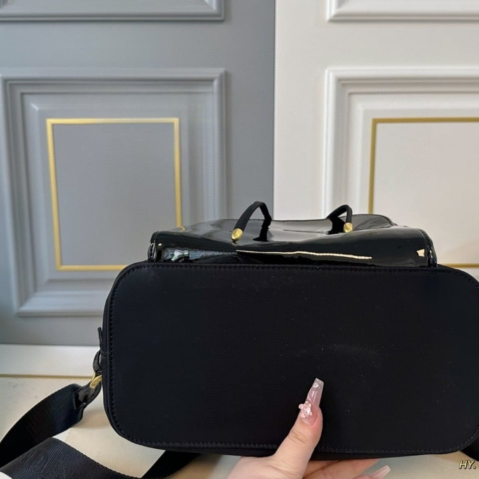 Prada Women Re Nylon And Brushed Backpack Black 27Cm view 6