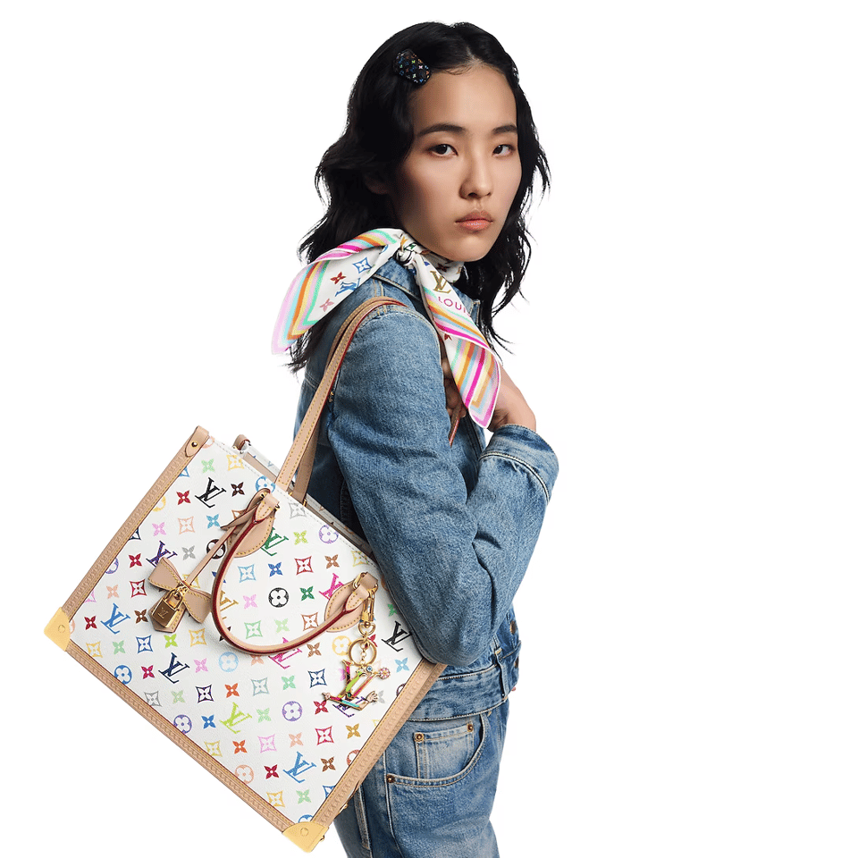 Louis Vuitton x Takashi Murakami LV x TM OnTheGo MM Multicolored Bag M13079 35cm/ 13.8in view 2