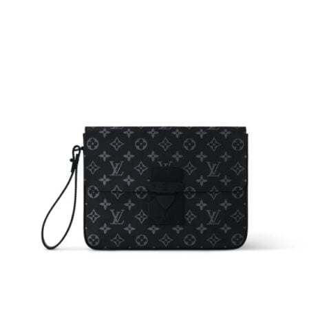 Louis Vuitton S Lock A4 Pouch Black 28Cm view 2