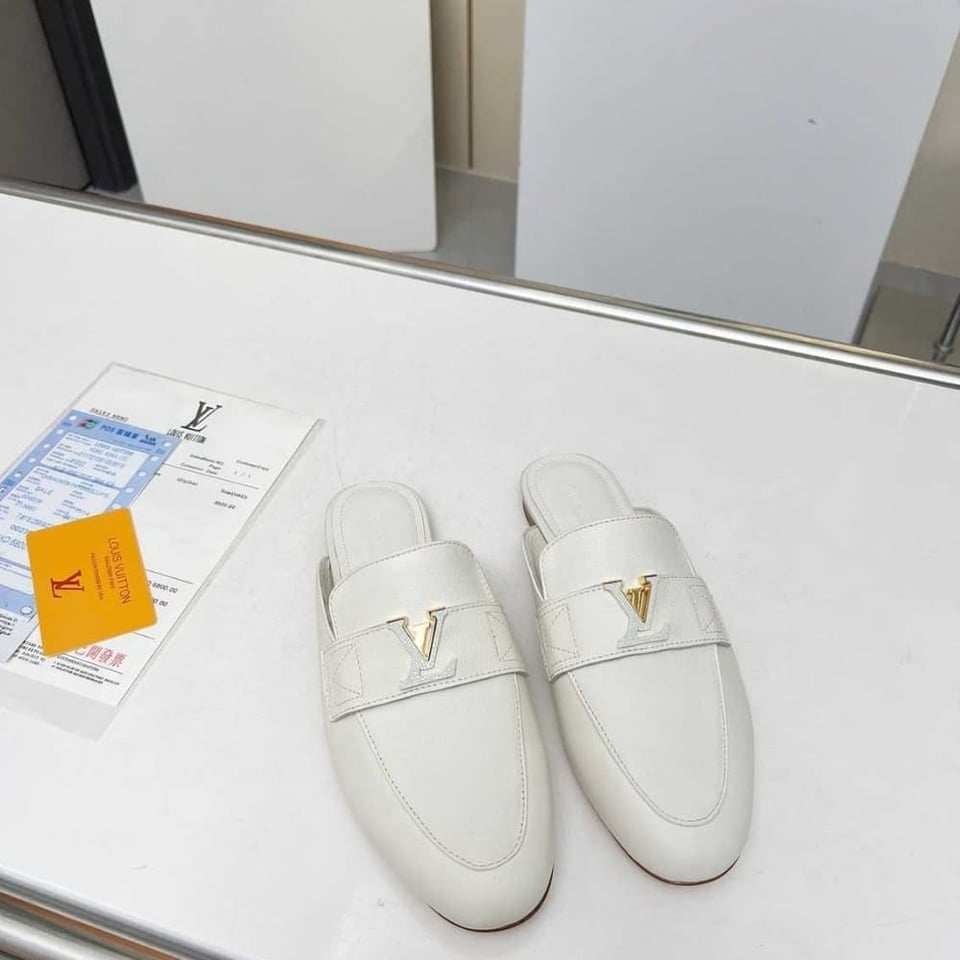 Louis Vuitton Mare Open Back Loafer White view 4