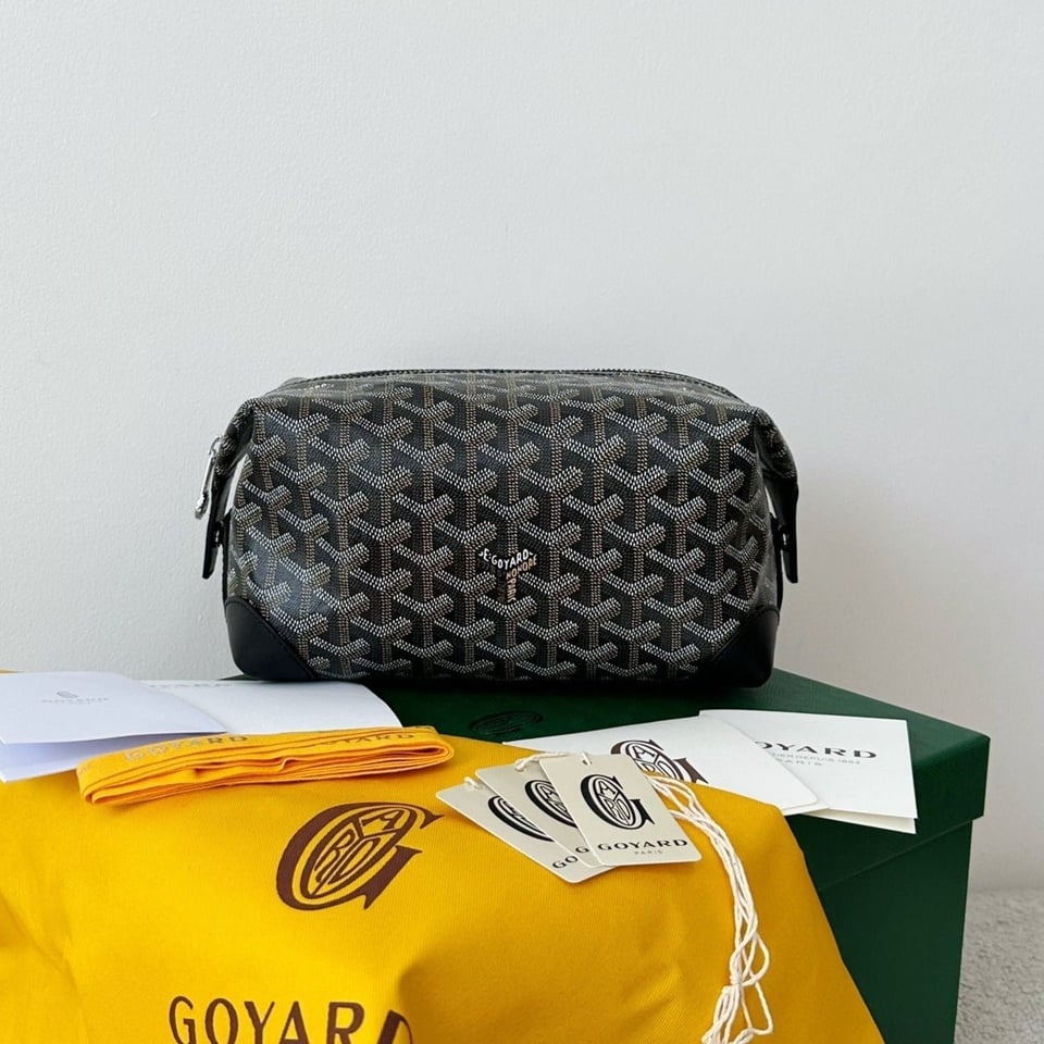 Goyard Goya Cosmetic Bag 24Cm Black Canvas view 2