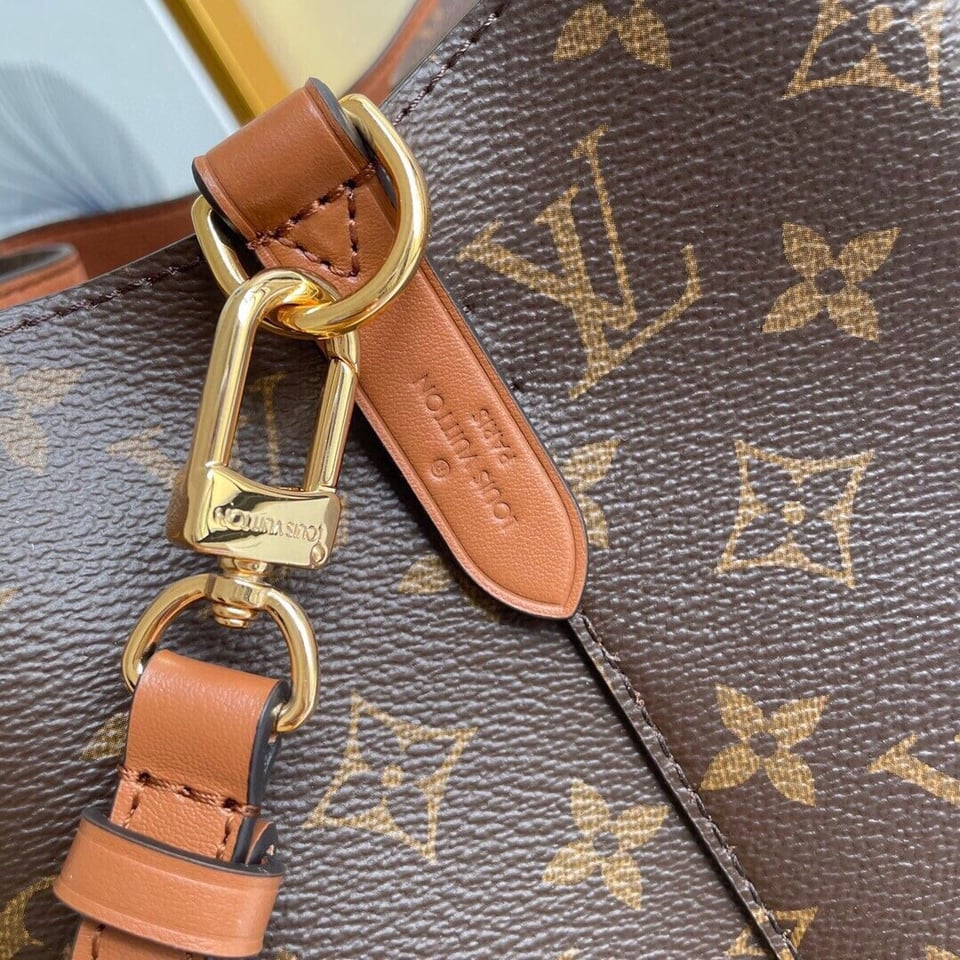 Louis Vuitton Luxury Monogram Canvas And Leather Handbag Neonoe Caramel view 16