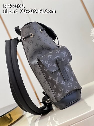 Louis Vuitton Christopher Monogram Eclipse Reverse Black And Grey 45Cm M46331 view 8