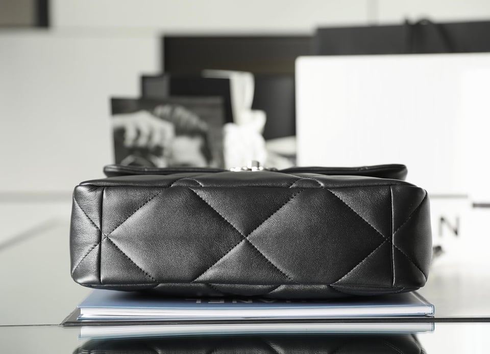 Chanel 19 Flap Bag Black 30cm view 7