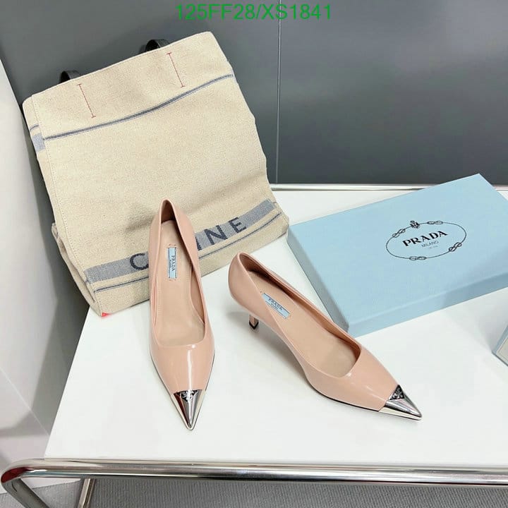 Prada Brushed Leather Pumps Pink view 7