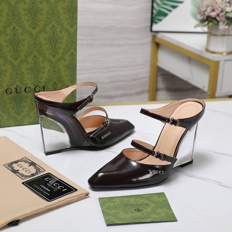 Gucci Women’S Wedge Mule Black 827856 Clg00 1000 view 7