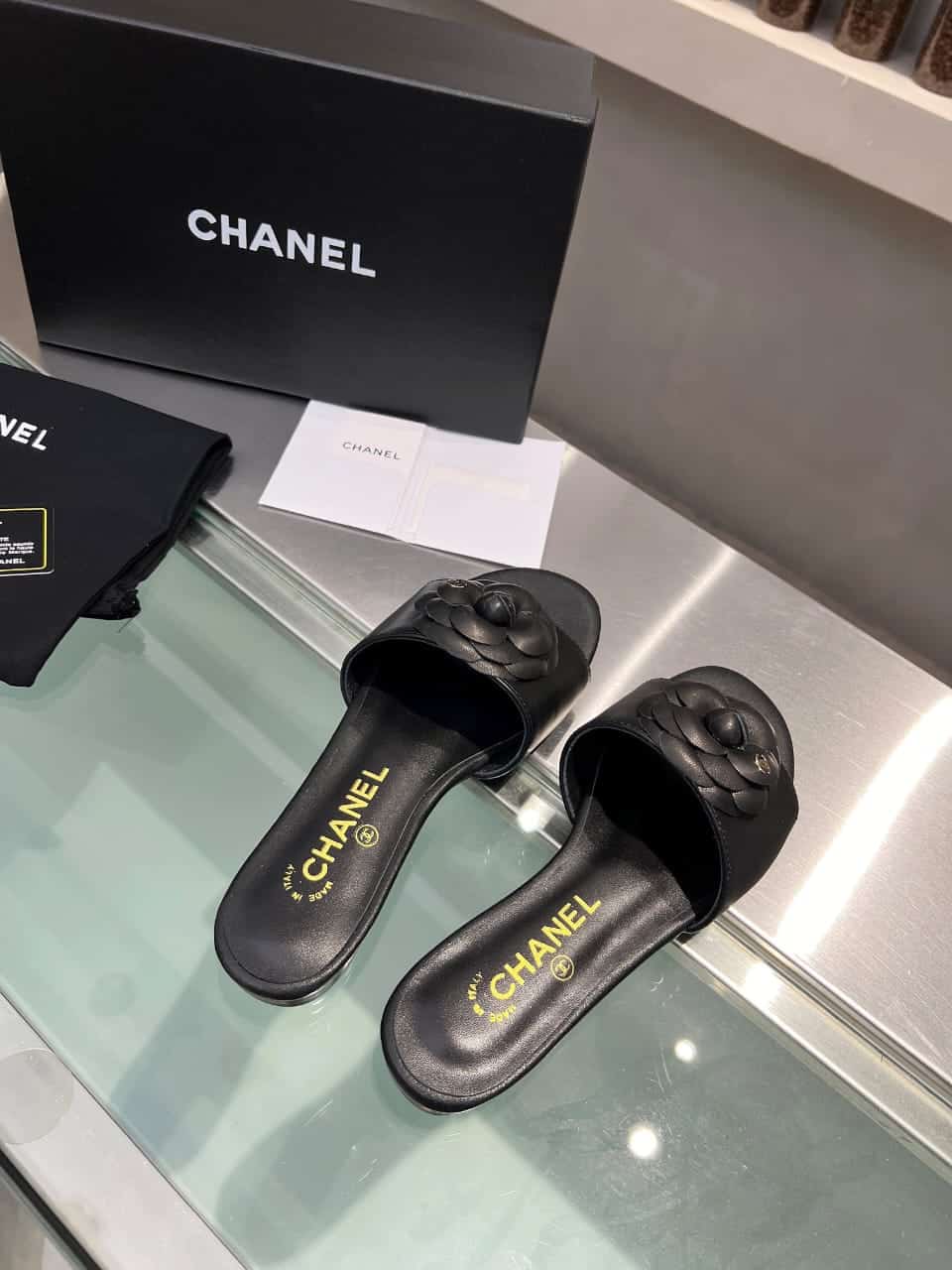 Chanel Mules With Camellia In Black G45499 X01000 94305 view 4