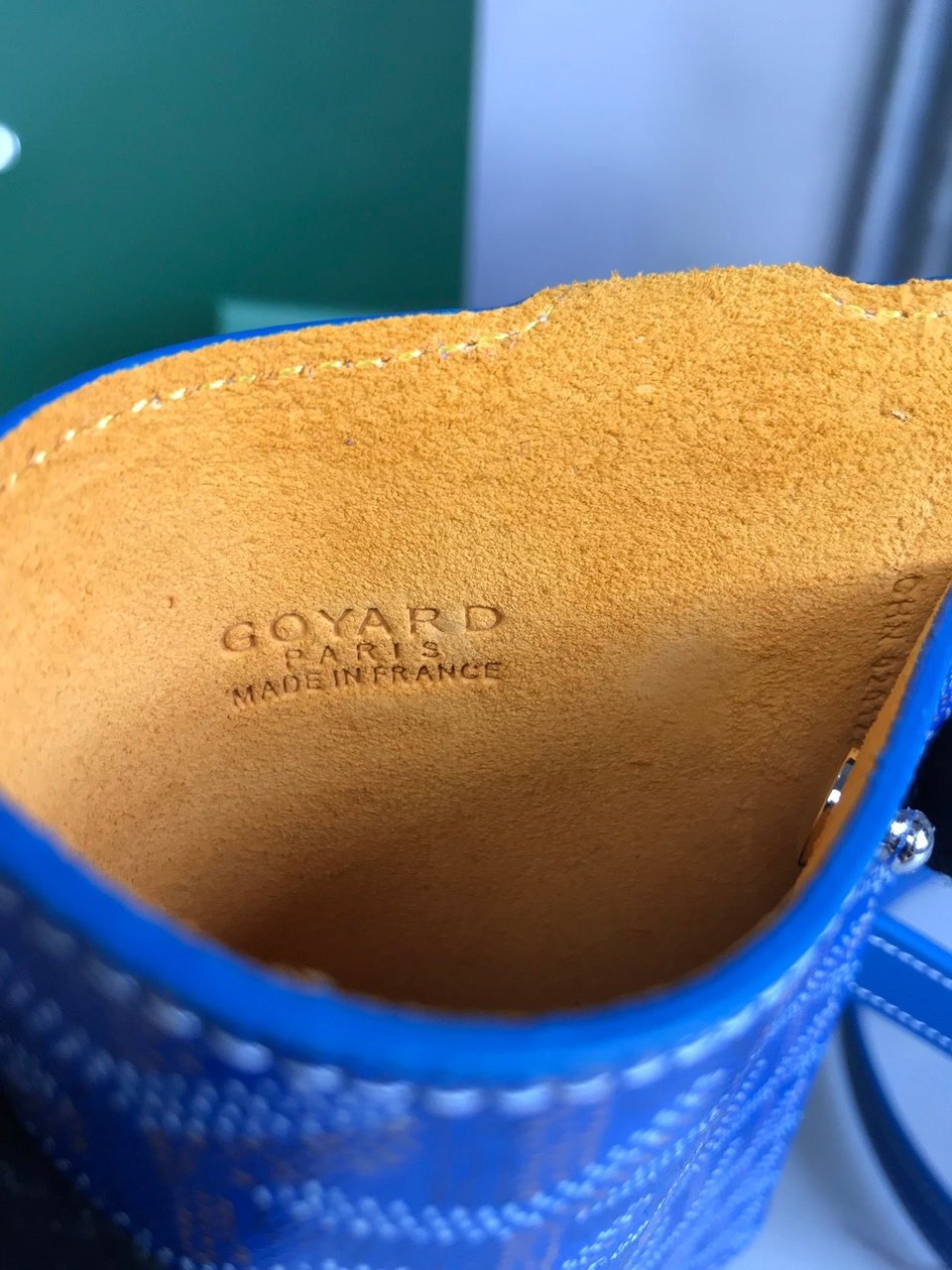 Goyard Montmartre Gm Case 18 Cm Sapphire Blue Goyardine Canvas view 8