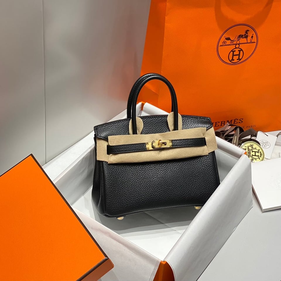Hermes Birkin 20Cm Black Togo Leather Gold Hardware view 4
