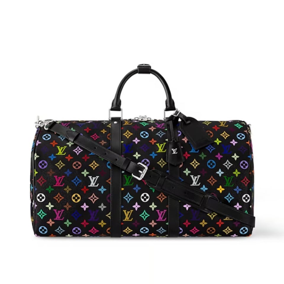 Louis Vuitton LV x TM Keepall Bandoulière 50 Multicolore Black 50cm M13745