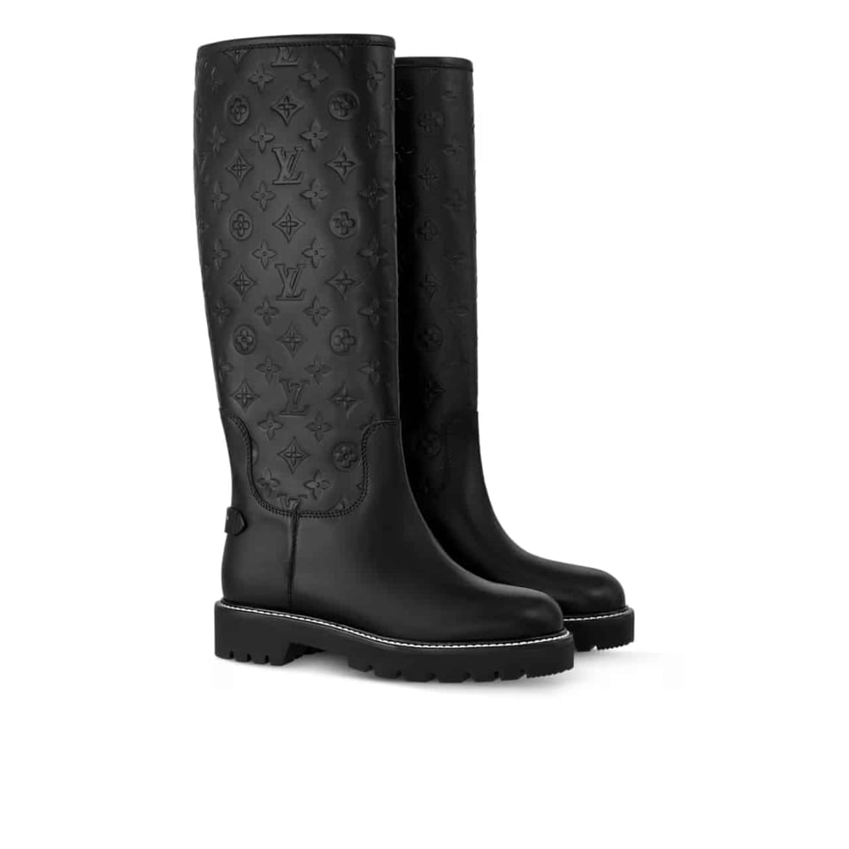 Louis Vuitton Territory Flat High Boot Black 1Add2X