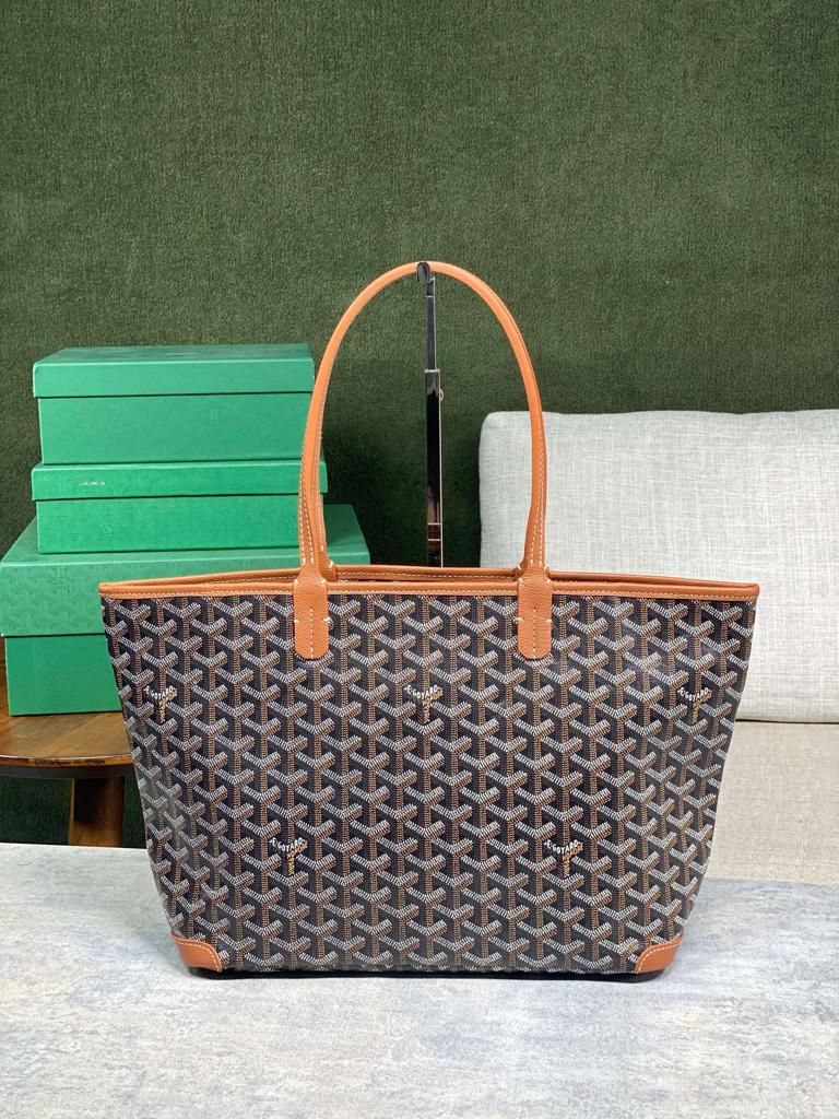 Goyard Artois PM Tote Bag 40Cm Black And Tan Canvas view 3