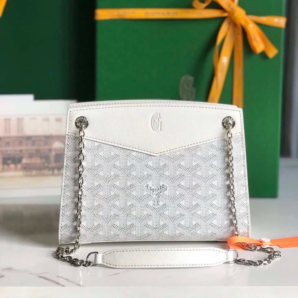 Goyard Rouette Structuré Mini Bag 21 Cm White Goyardine Canvas And Calfskin view 2
