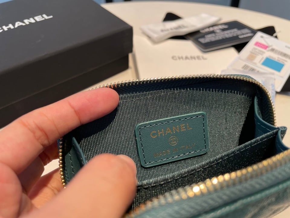 Chanel Zipped Coin Purse 11 Ocean Grained Calfskin view 5