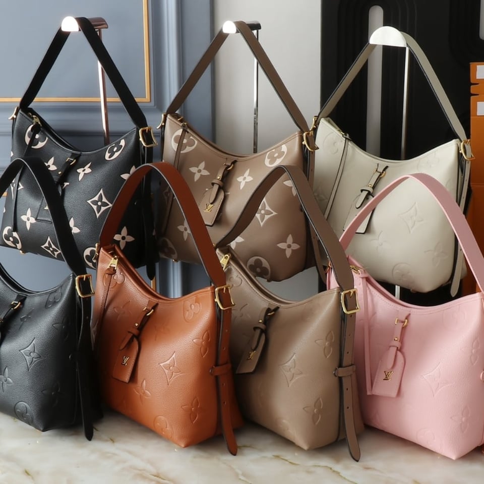 Louis Vuitton Carryall Pm Monogram Empreinte Pink Opale view 4