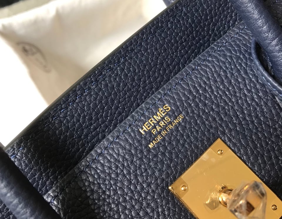 Hermes Birkin 35Cm Bag Navy Togo Gold Hardware view 8