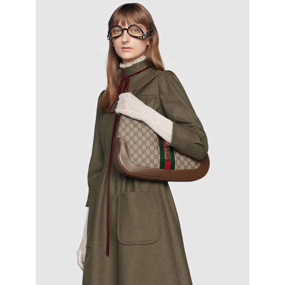 Gucci Jackie 1961 Medium Shoulder Bag in GG Canvas 36.5cm view 4