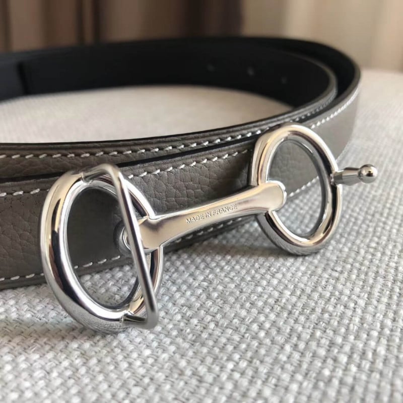Hermes Gamma Belt Buckle &amp; Reversible Leather Strap 24mm H07536 view 8