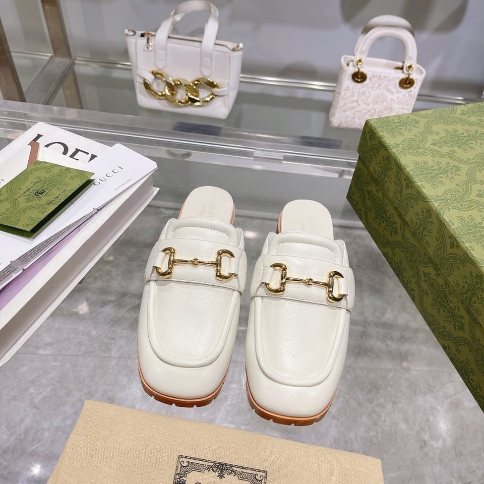 Gucci Women’S Mule With Horsebit White 771096 Aacai 9522 view 7