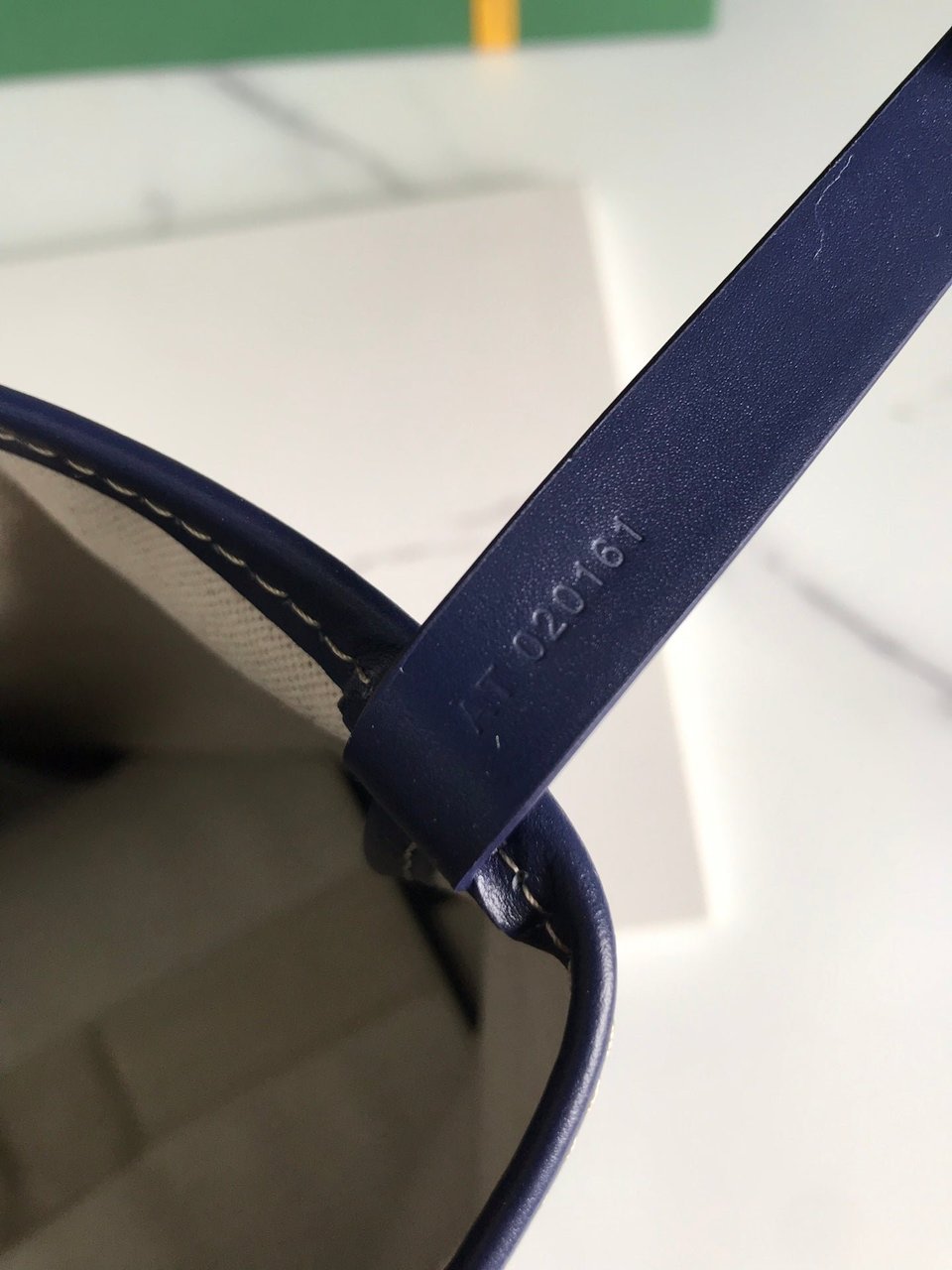 Goyard Bellechasse Biaude Pm Bag 36cm Navy Blue Goyardine Canvas And Calfskin Trim view 8
