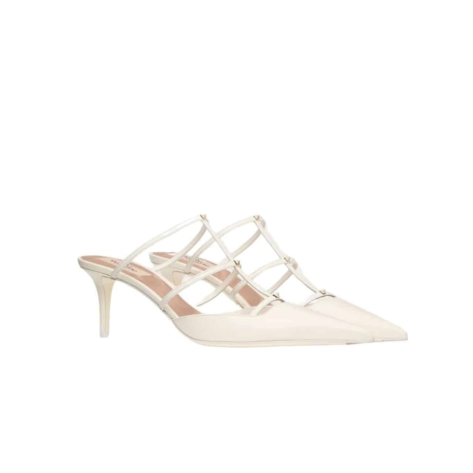 Valentino Garavani Rockstud Wispy Mule In Calfskin White 4W0S0Jb1Act 098 view 2
